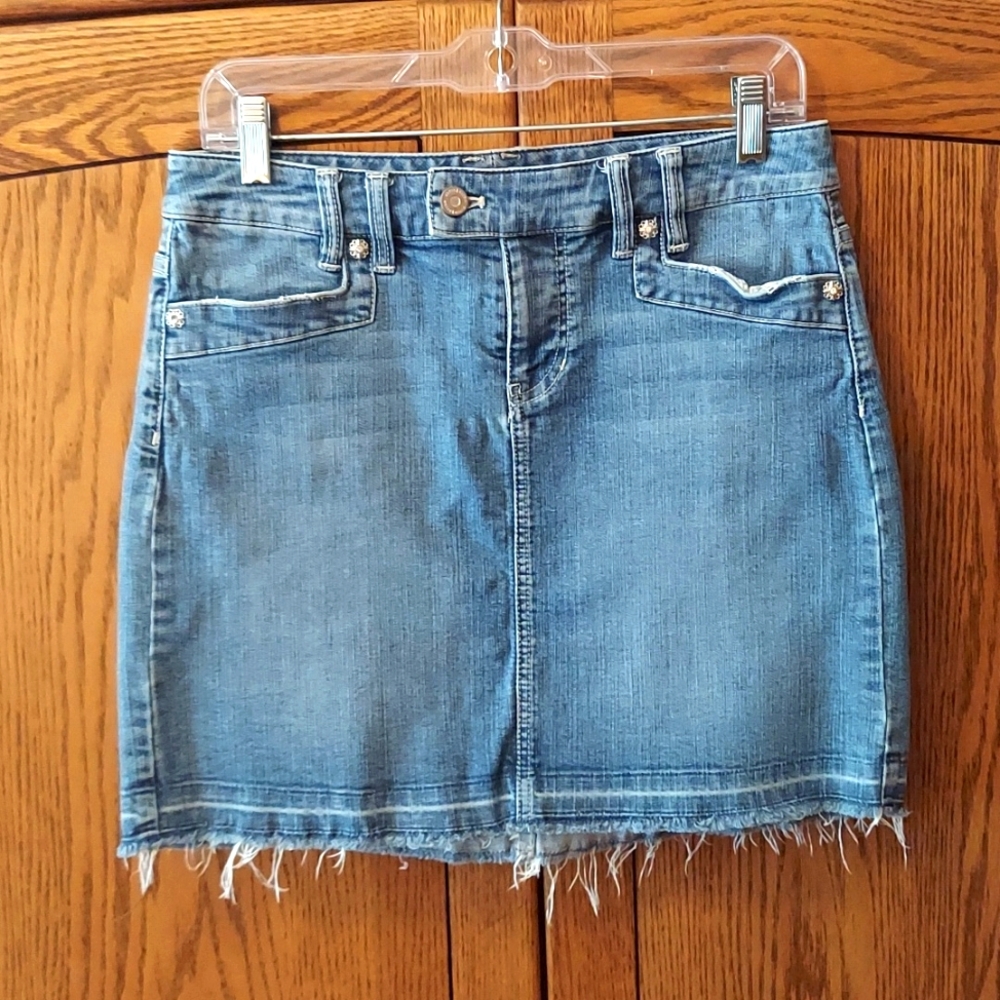 White House Black Market Denim Skirt